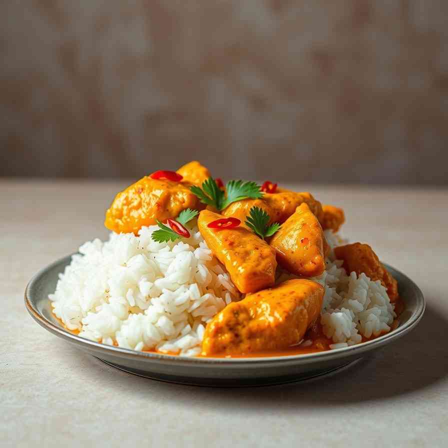 Bhutanese Bliss: Spicy Chicken Curry Rice & Chicken Delight!